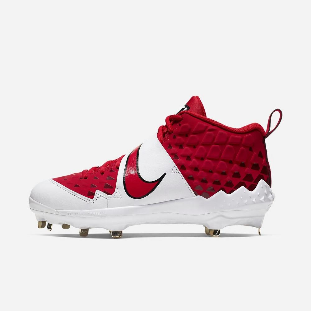 Crampon Baseball Nike Force Air Trout 6 Pro Rouge 8613-509 University Red/White/Gym Red/University Red Homme | ZIY-41127146